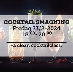 Cocktailsmagning fredag d. 23 februar 2024